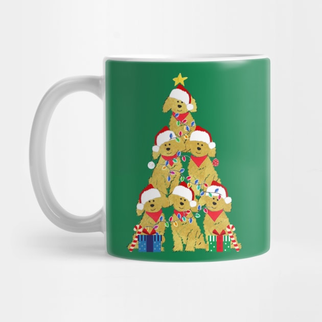 Goldendoodle Puppy Christmas Tree by EMR_Designs